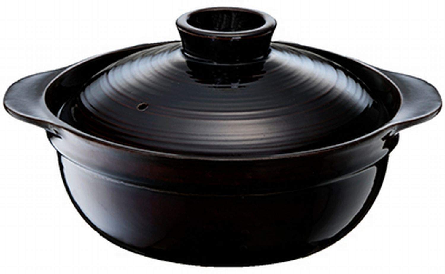 ￼￼専用土鍋 Amazon｜イシガキ産業 土鍋 黒 0.8L 22.5×19×11cm 軽量 6号 1-2