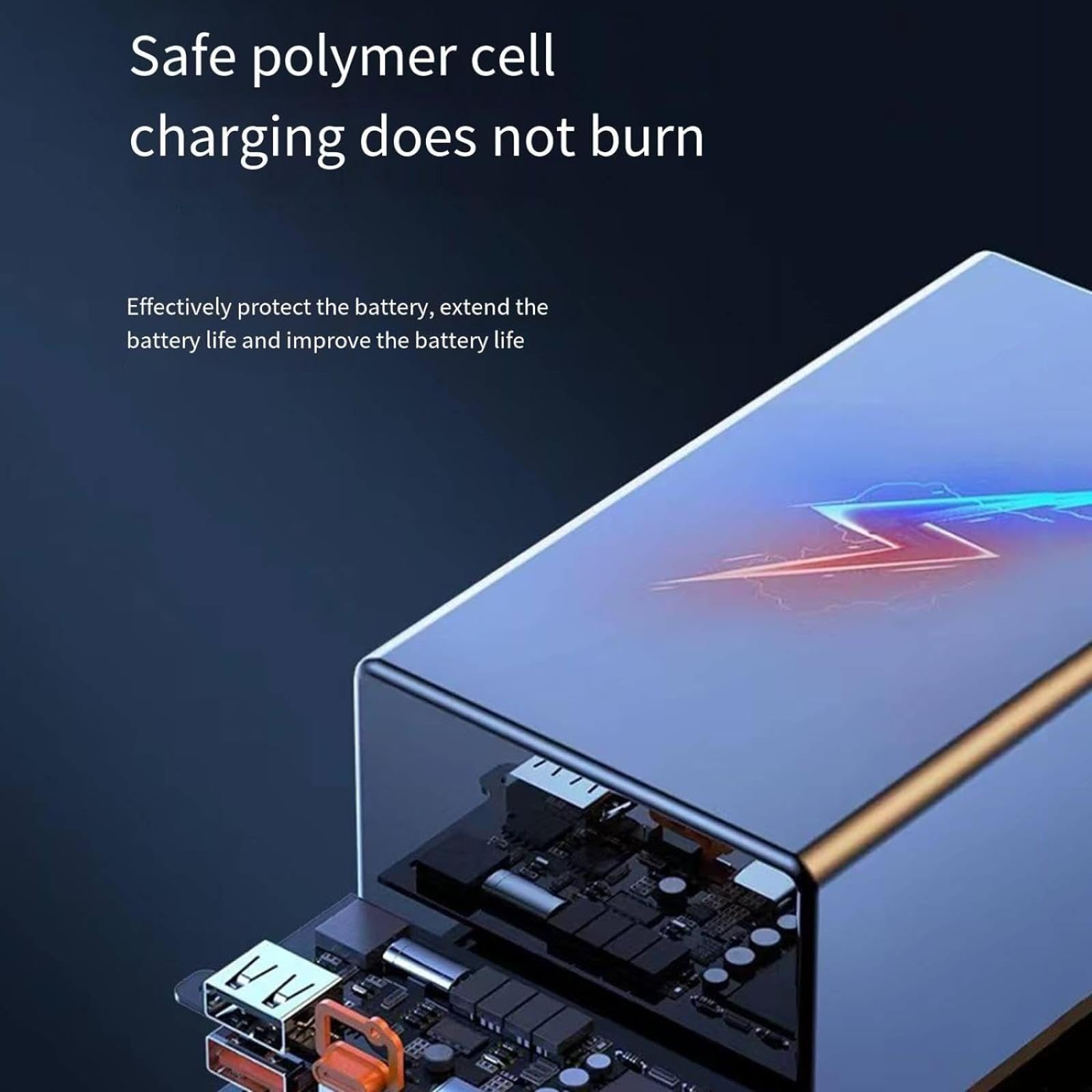 Laptop Power Bank/Bank energii do lampy kempingowej 66W Szybkie ładowanie 120000 mAh Mobilny zasilacz o dużej pojemności (120000mA/czarny [szybkie ładowanie])