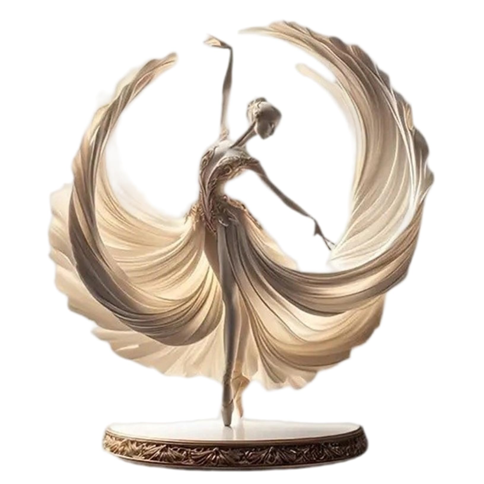 Grsrkep Acrylic Ballerina Figurine with Stand, Modern Dancer Desktop Sculpture Decor for Home Office Tabletop