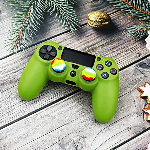 Image of Ps4 Skin, Anti-Slip Shell Cover Case with 10 Joystick Grips Silicone Cover Sticker for PlayStation 4 Controller