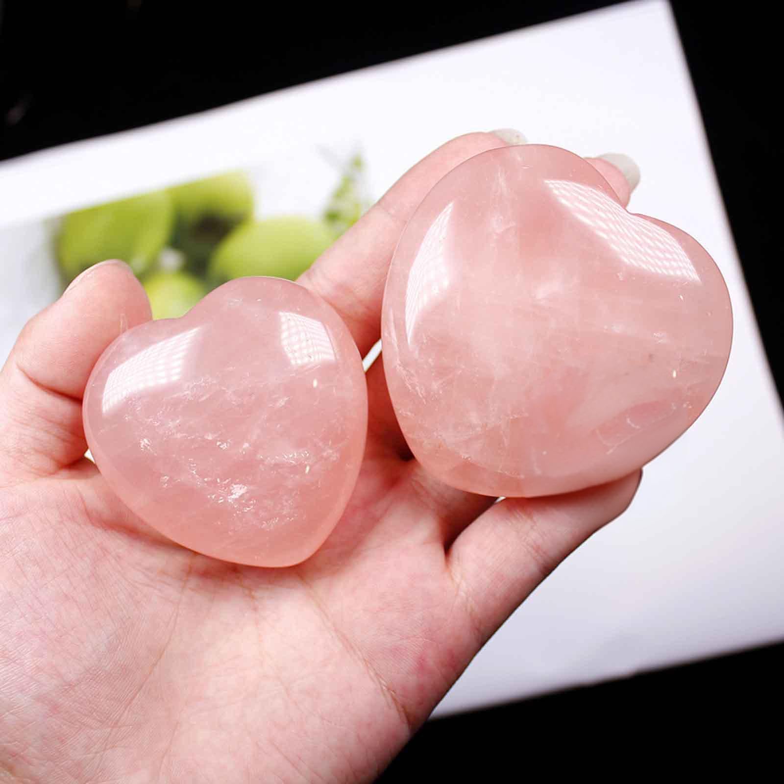Amazon｜ローズクォーツ ハート クリスタル ラブストーン