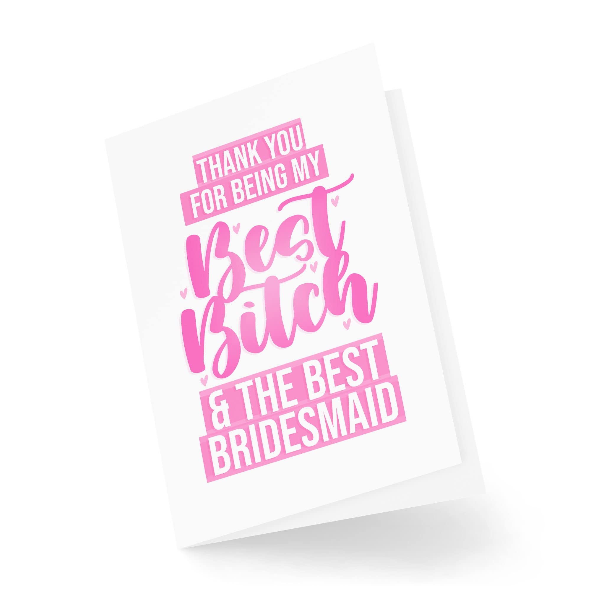 Dankeskarte Für Brautjungfern – „Danke, Dass Du Meine Beste B*tch Bist“ | Hochzeit Freundin Bestie