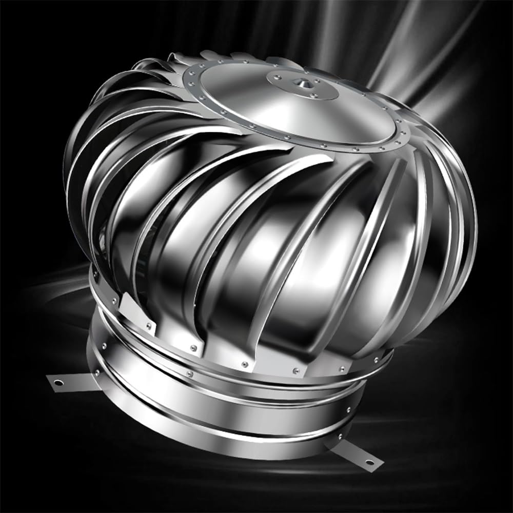 Comignolo Girevole Comignolo Eolico in Acciaio Inox Cappello per Canne Antipioggia per Stufe Caldaie e Camini 75mm 200mm 400mm(75mm)