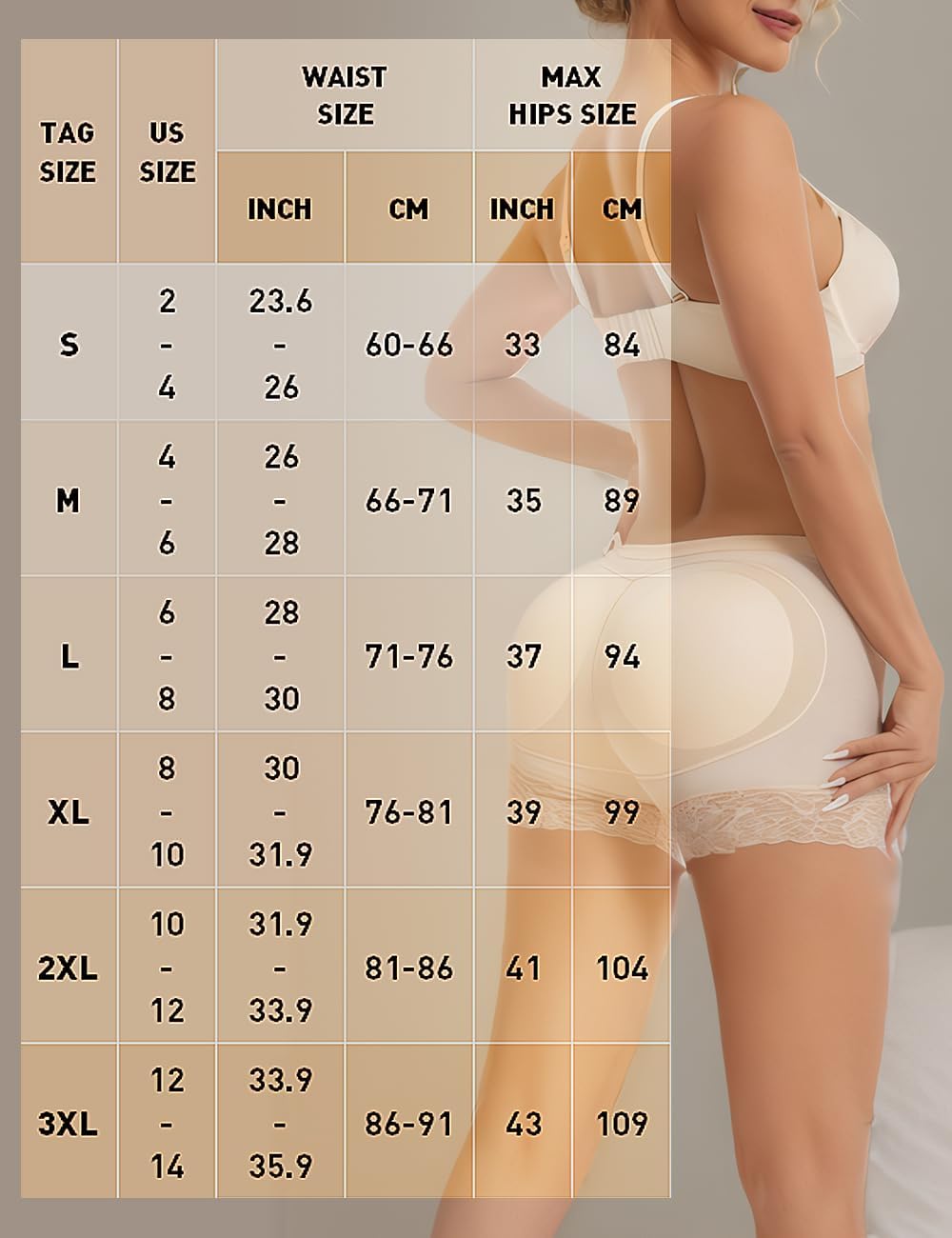 Womens Fake Buttock Briefs Butt Lifter Padded Control Panties Hip Enhancer Underwear Shapewear Boyshort - Image 6