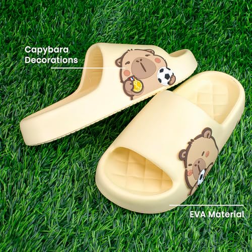Image of Men's and Women's Capybara Slides,Cute Capybara Slippers for Indoor Outdoor,Non Slip Quick Drying Shower Shoes,Comfort Cloud Slides Sandals