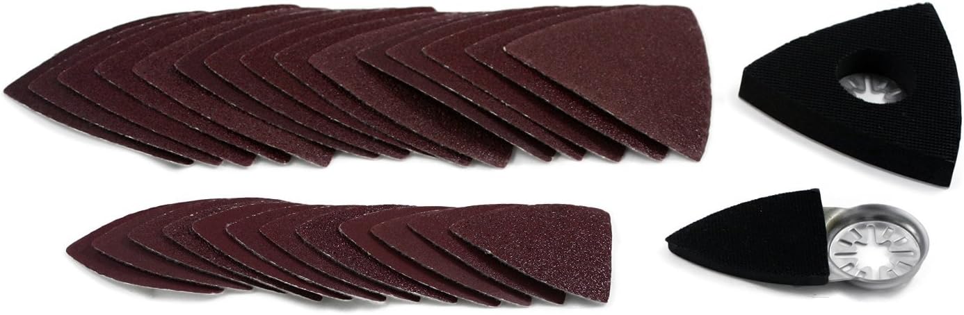 ABN Oscillating Fein Multitool and Finger Sanding Pad with Assorted 40-240 Grit Sandpaper – 29-Piece Universal Kit