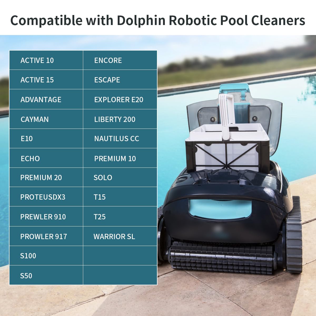 YanBan Standardowy kosz filtrujący, kompatybilny z robotami basenowymi Dolphin S50, S100, Active 10, 15, Echo, Nautilus CC, E20 i Proteus DX3, numer części 9991459-R1