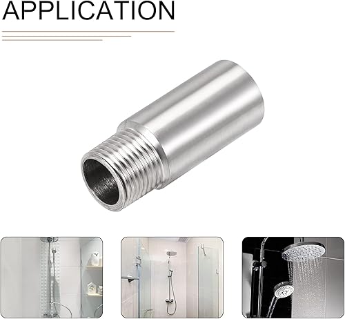 Miniatura 4 de DTGN Accesorios de tubo de extensión de cabezal de ducha de 2.36 x 0.94 pulgadas (largo x profundidad), 1 paquete, bueno para baño, extensión de