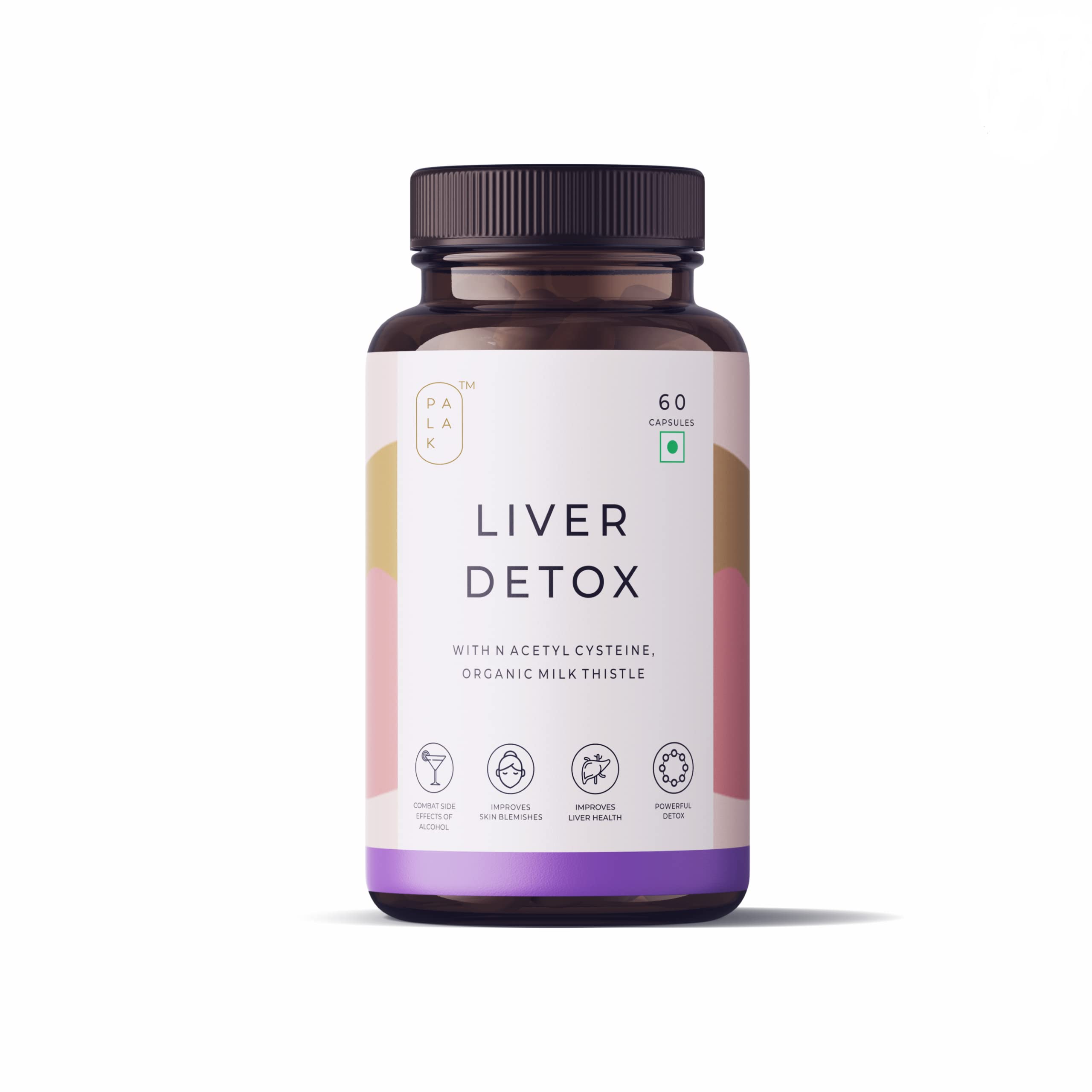 Buy Palak Notes supplement Liver Detox With Acetyl Cysteine & Milk