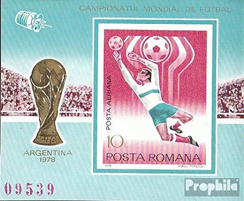 Sellos de fútbol de Rumanía 1978 para decorar álbumes de coleccionistas veteranos
