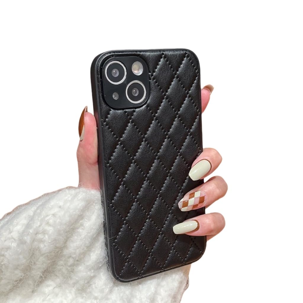 BOqarI Diamond Pattern Imitation Leather Lens All-Inclusive Phone case, Fashion Simple, Multi-Color, Drop-Proof, for iPhone 15 14 13 12 11 Pro Max