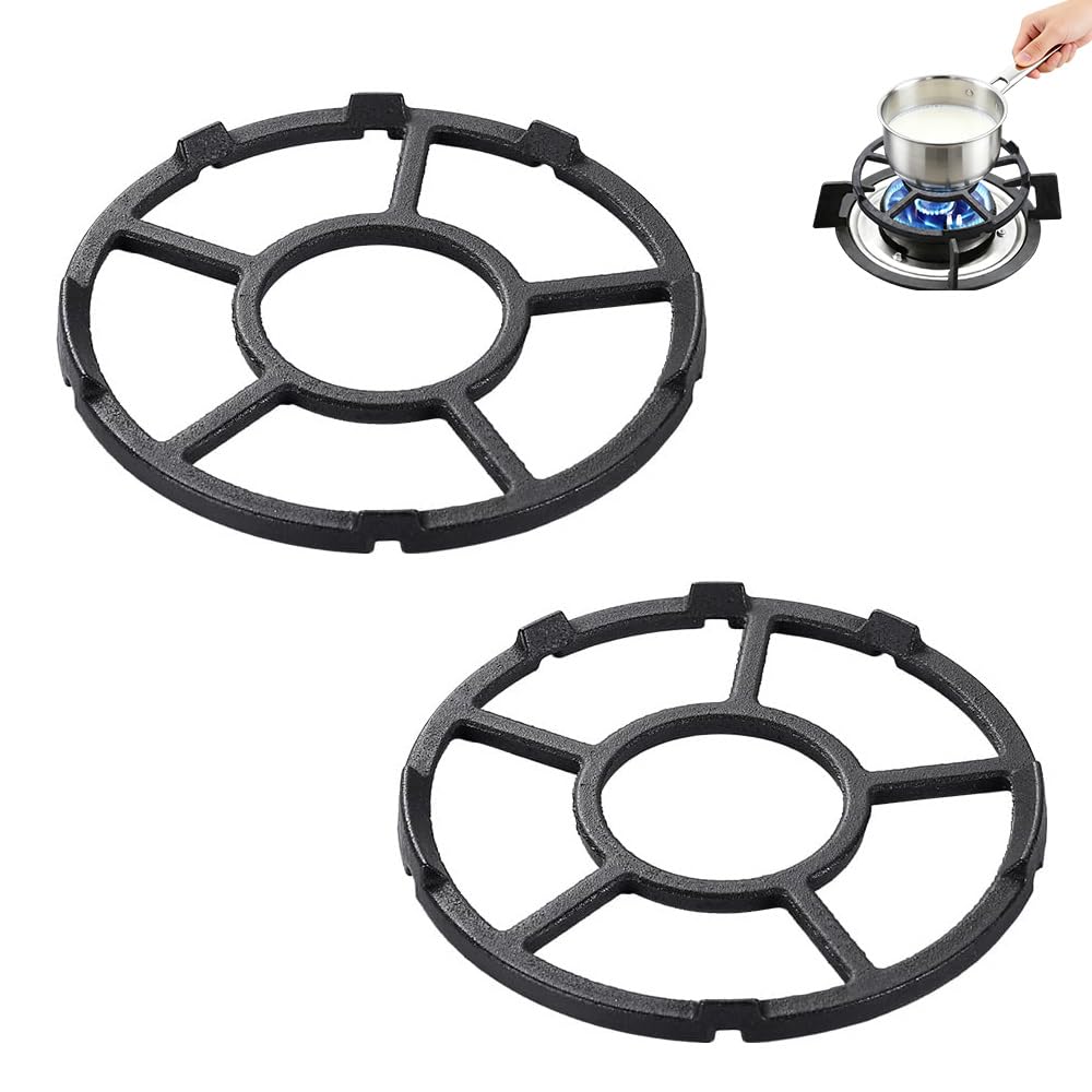 2 Pezzi Sottopentola rotondo in ghisa, Sottopentola Metallo Decorativo, per servire piatti caldi, pentole, decorazioni per la cucina o la tavola da pranzo (17,5 cm)