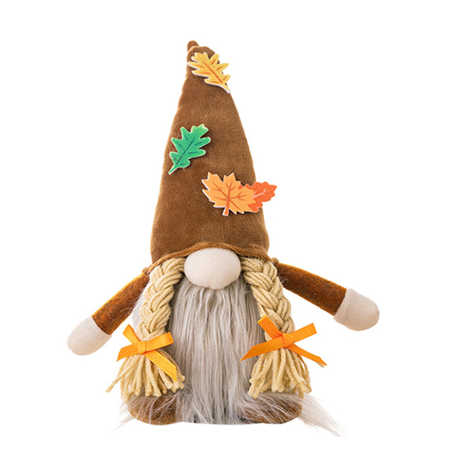 Tsophreniq Maple with Light Women/Men Braids Beard Decorative for Thanksgiving Festival Party Background Decor Decoration