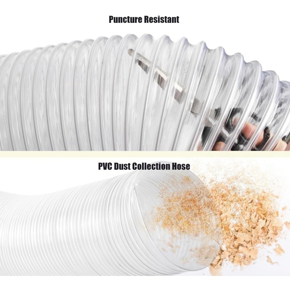 Manguera De Recolección De Polvo 50/120/150mm Tubo Flexible Transparente Manguera For Aspiradora De PVC Para Aspiradora De Construcción(6m/19.7ft,60mm-2 2/5")
