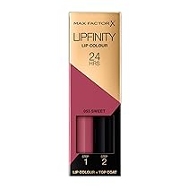 Max Factor Lipfinity Lip Colour Rossetto a Lunga Durata 2 in 1 con Finish Lucido, Rossetto Liquido e Balsamo Idratante per Labbra Morbide e Lucenti – 055 Sweet, 2,3 ml + 1,9 g