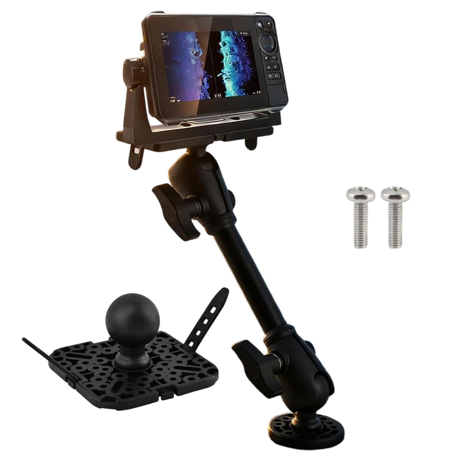 Fischfinder-Halterung für Kajak 360° drehbare elektronische | Echolot-Halterung mit Verlängerungsstab für Sportfotografie Outdoor-Aktivitäten Meer Fluss See Boot und zum Angeln