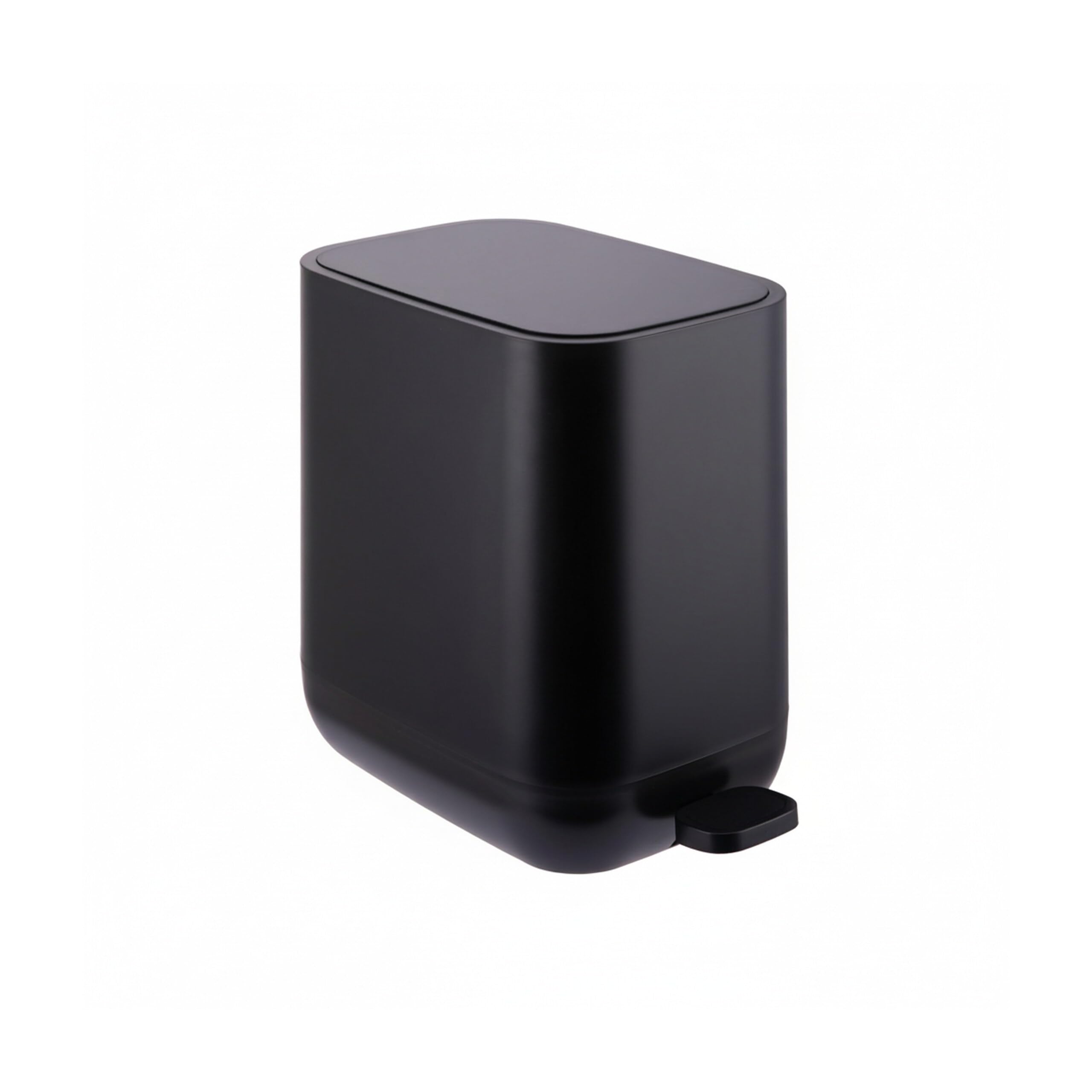 Relaxdays Cestino Relaxdays, 7 L, Chiusura Soft, Secchio Interno Rimovibile, plastica Opaca, a Pedale, Nero, 30x18x28 cm