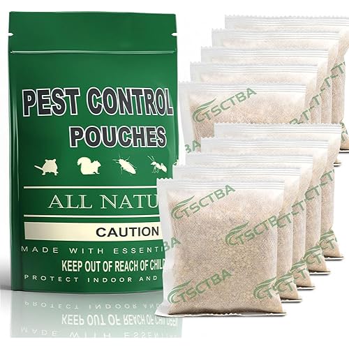 Pest Control Pouches,Rodent Repellent,Mouse Repellents,Peppermint Oil to Repel Mice and Rats,Rat Deterrent, Repel Mosquito, Roach, Ant, Rodent,Spider, Moths & Other Pest Repellent-10Pouches