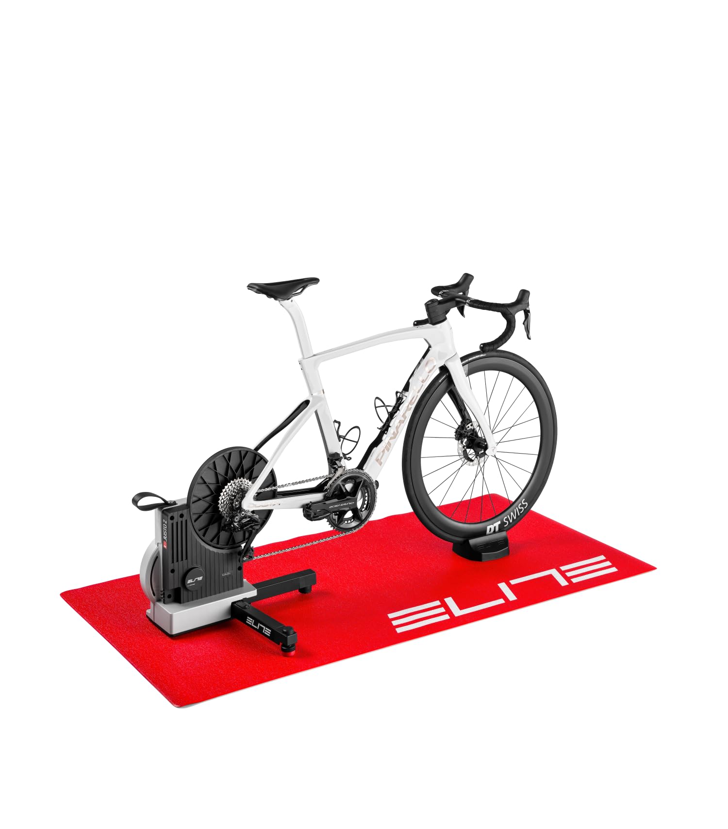 Elite Training Mat Red 180x90cm – Protective Bike Trainer Mat – Anti-Slip Floor Protection – for Indoor Cycling Setup