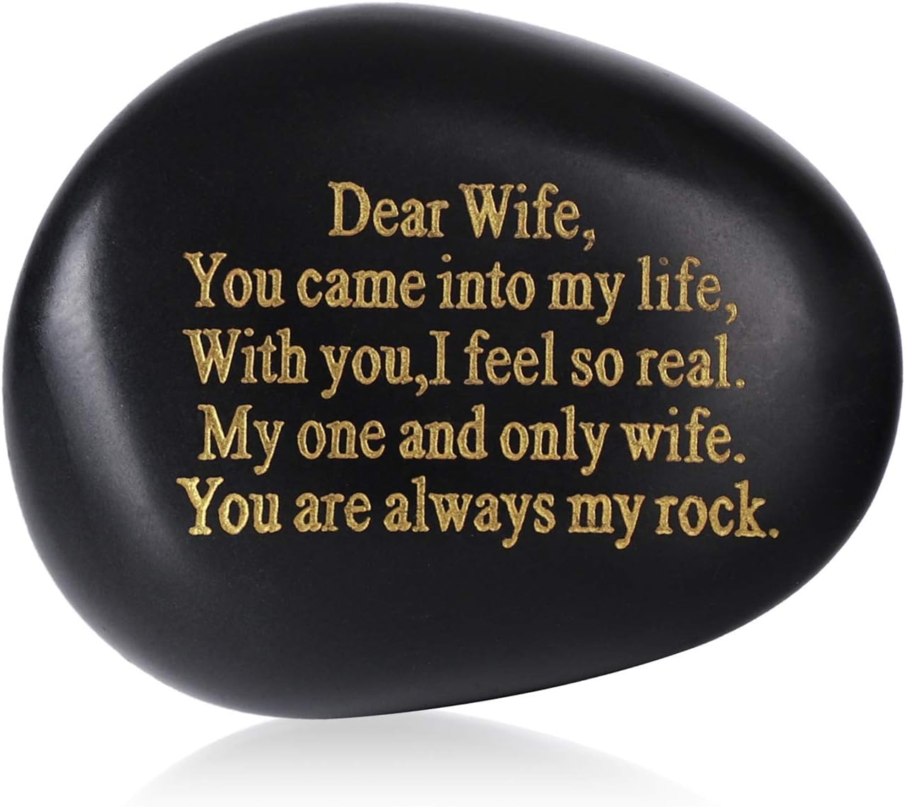 Wife Birthday Gift You are Always My Rock Engraved Rock Gift, Anniversary Present for Wife, Gift Idea for Her, Best Gifts for Women Black