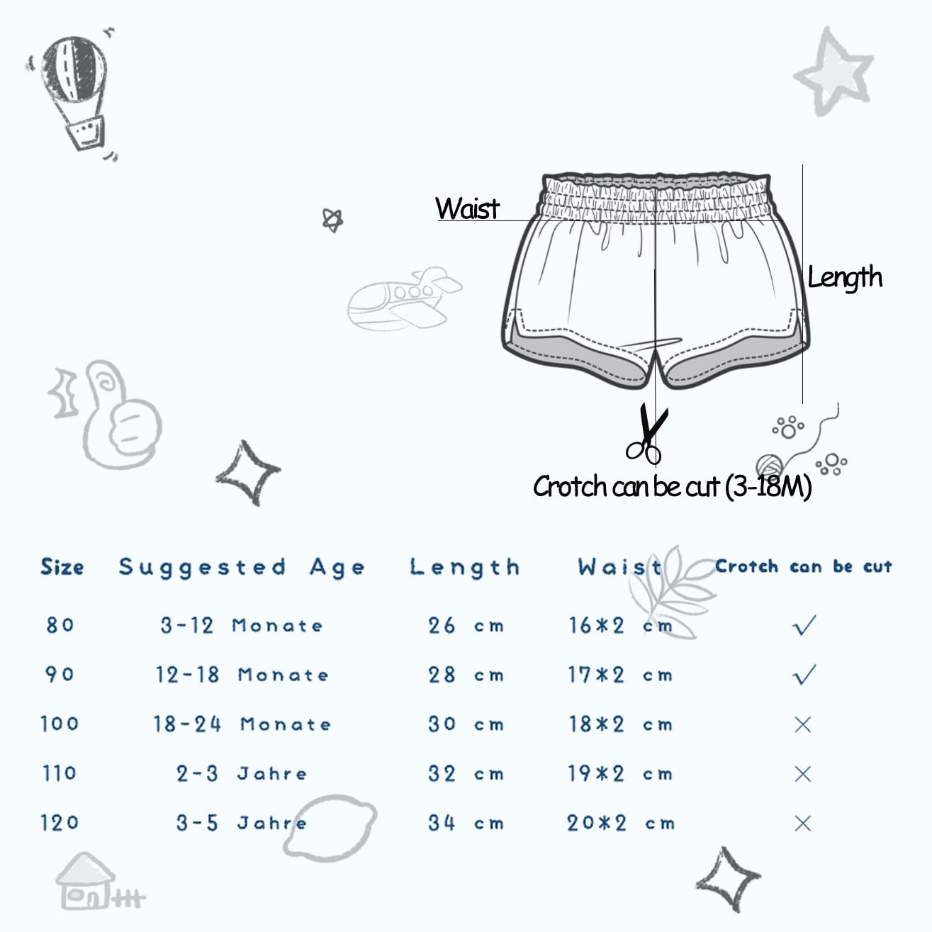 Ensemble de 4 Shorts imprimés Cartoon en Coton Lin pour Petites Filles garçons