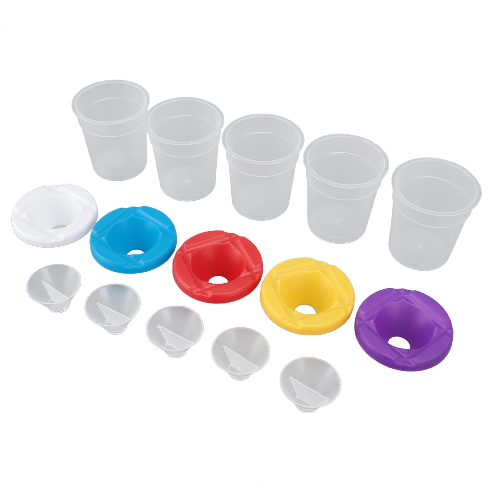 5pcs Kids Paint Cups Multipurpose S Proof Reusable Paint Containers with Colored Lids for Classrooms Kids CupsPlastic CupsPaint CND are Cups Be Proof