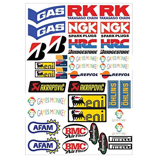 Adhesivos stickers, kit de 2 para motos de motocross, panel entero de 40 unidades