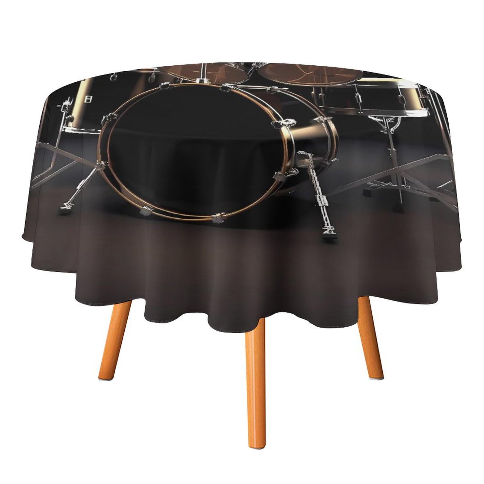 Nappe ronde imperméable 127x127 cm pour table à manger et pique-nique
