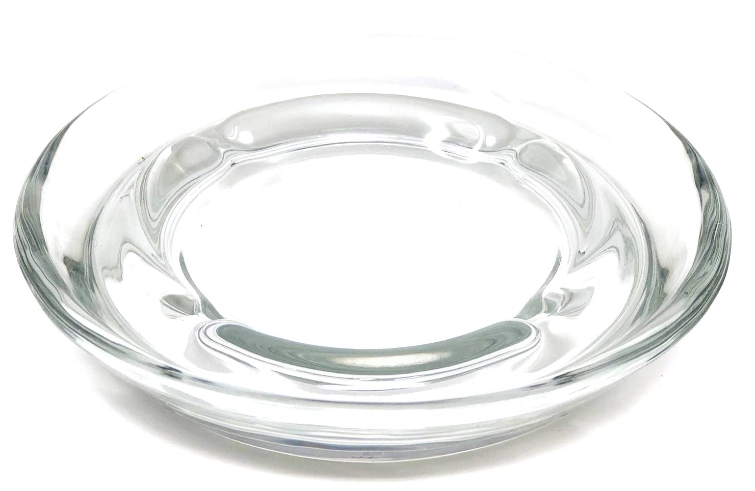 Heavy Round Glass 5 in. Wide Safety Ashtray