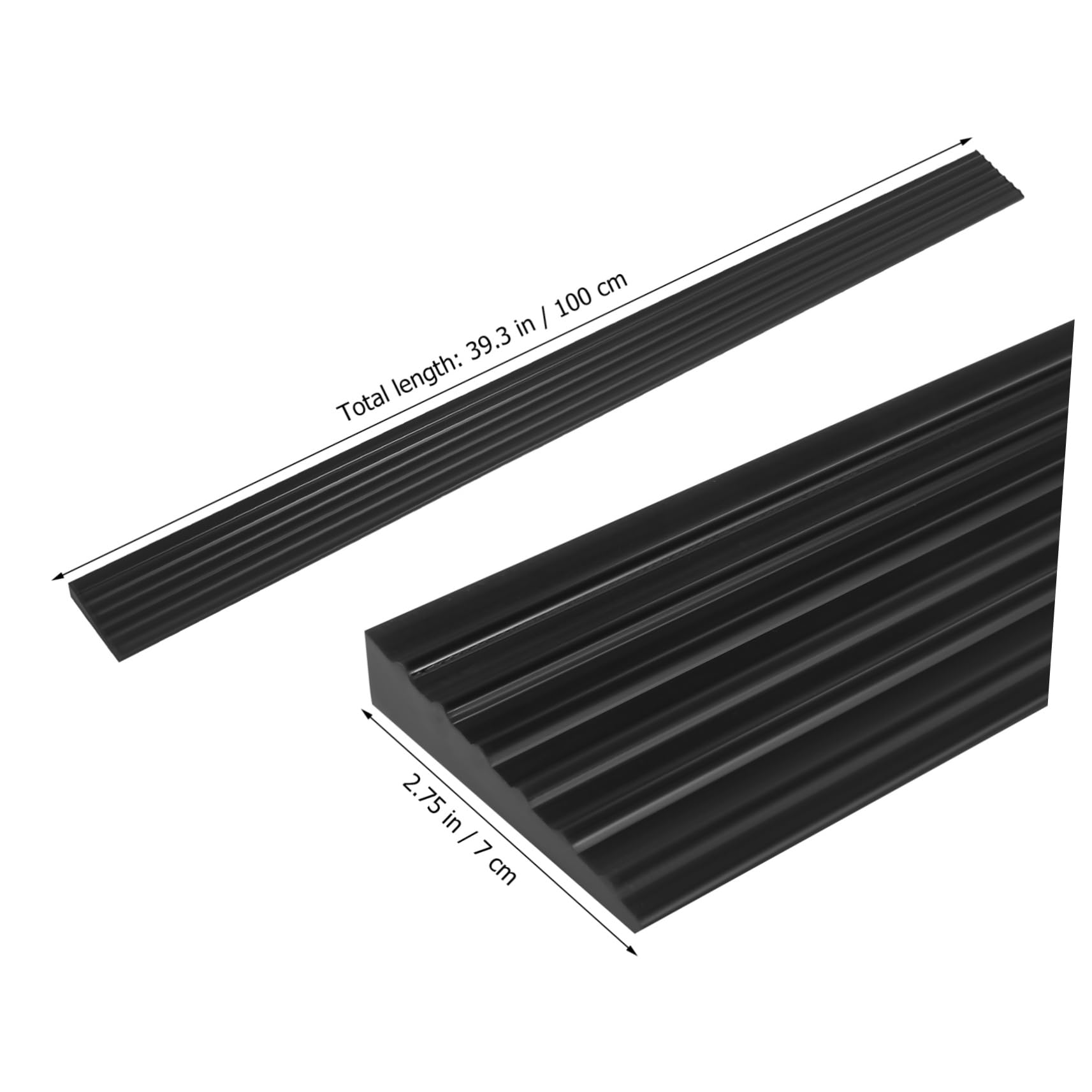 FOMIYES PVC Slope Mat Sweeper Threshold Slopes Robot Ramp Wheelchair Accessible Easy to Install