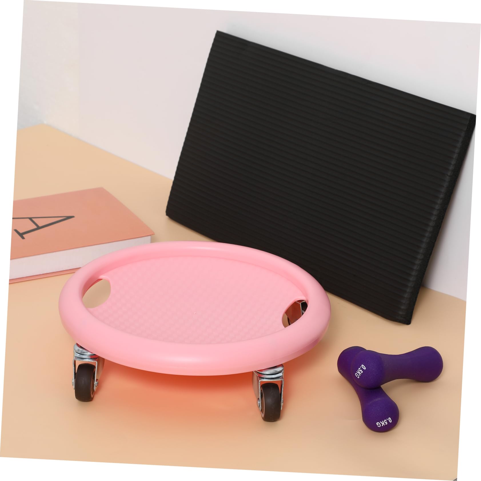 Roue Abdominale Double INOOMP – Antidérapante, PP/PVC, Stabilité – Gainage, Perte De Poids, Fitness
