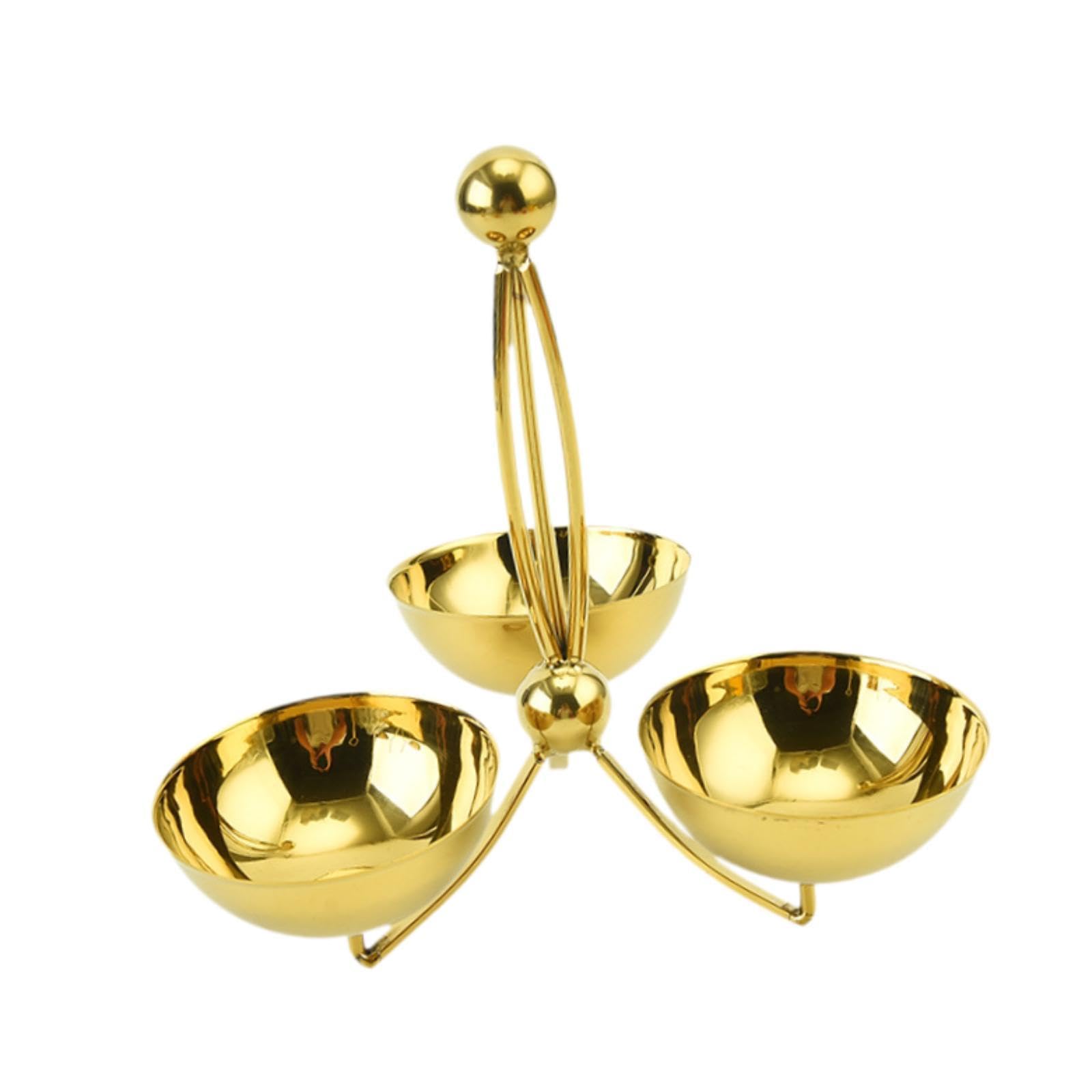 Generic Condiment Serving Bowl, Snack Serving Bowl, Multi Layers Snack Rack Fruit Bowl for Fruit Dessert, 3 bowl