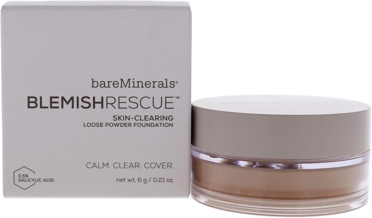 bareMinerals Blemish Rescue Skin-Clearing Loose Powder Foundation – 3N Neutral Medium for Women 0.21 oz Foundation, 6 g
