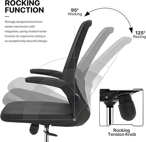 Miniatura 8 de Magshion Juego de escritorio y silla, mesa de trabajo portátil de pie para computadora portátil y cómoda silla giratoria para tareas de altura