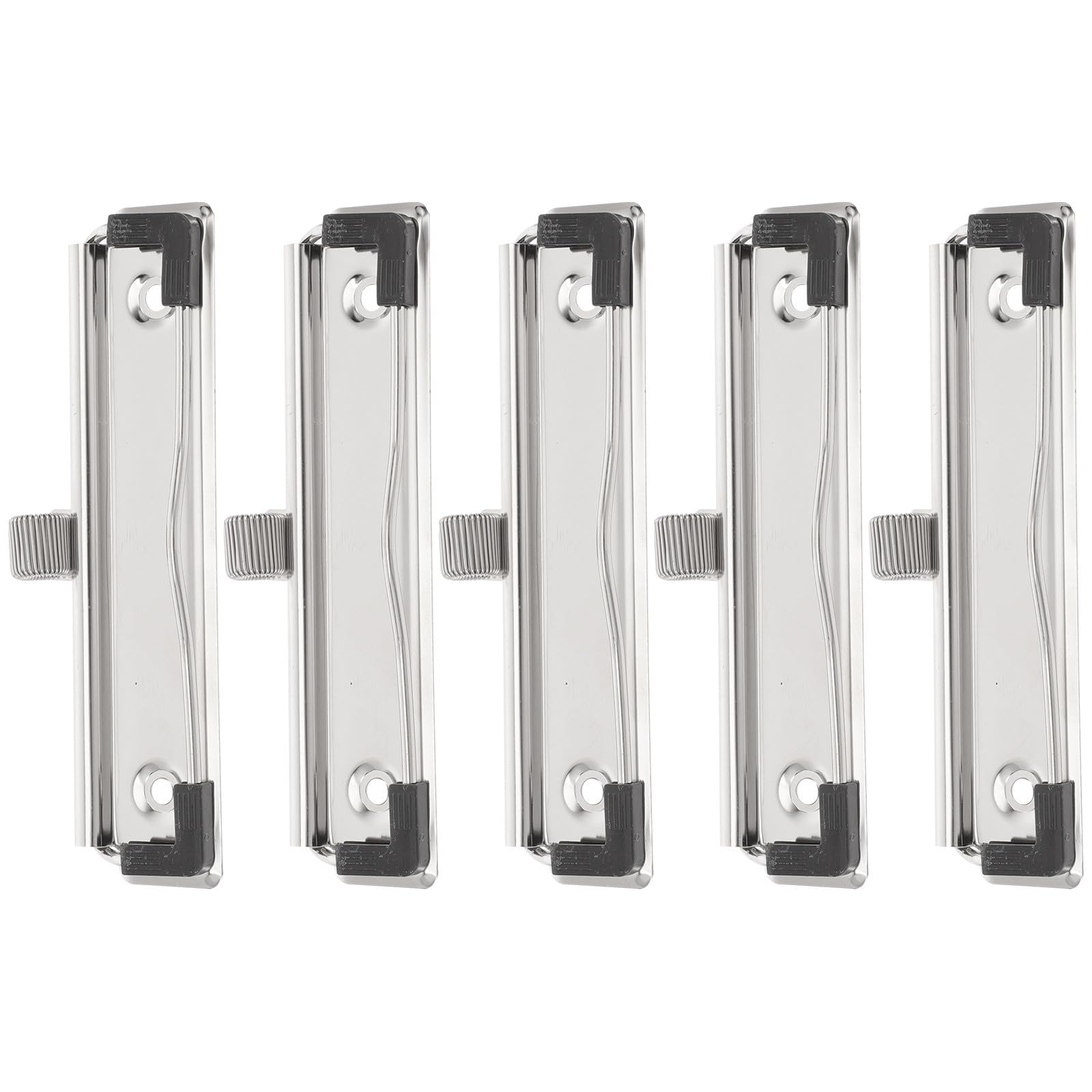 BETOOKY Pinces à Presse-papiers Robustes et Multifonctionnelles Lot de 5 en Métal Argenté Design Minimaliste pour Bureaux et Écoles