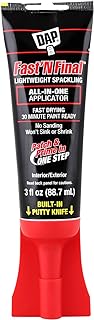 DAP Products Fast N Final Lightweight Spackling Knife Cap Tube, White, 3 Ounce