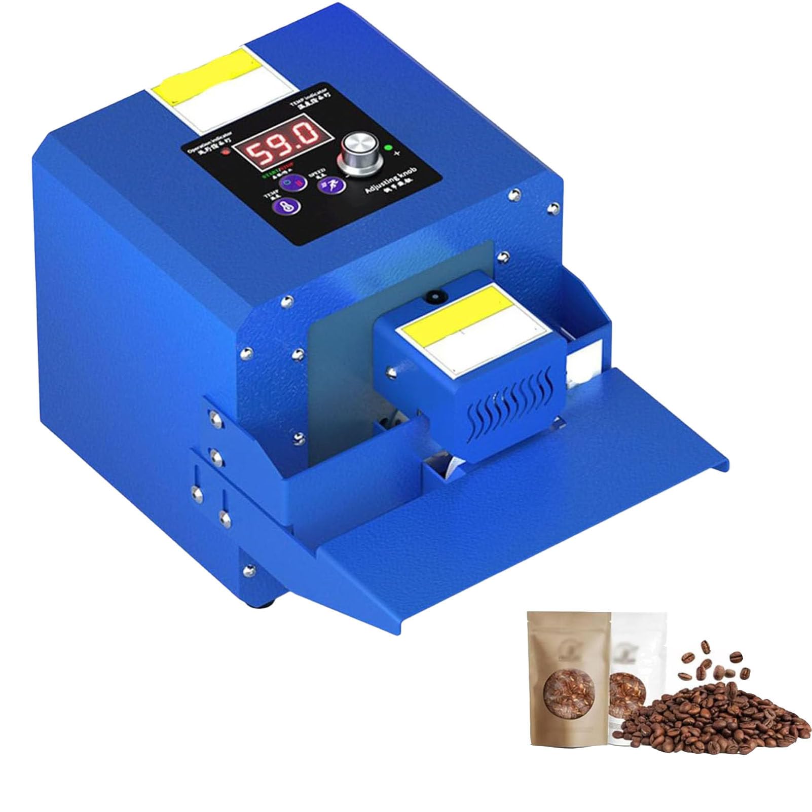 Selladora automática de Bolsas de plástico, selladora de Banda Continua, 5 m/min, envasadora automática, para Todo Tipo de Bolsas termosellables.