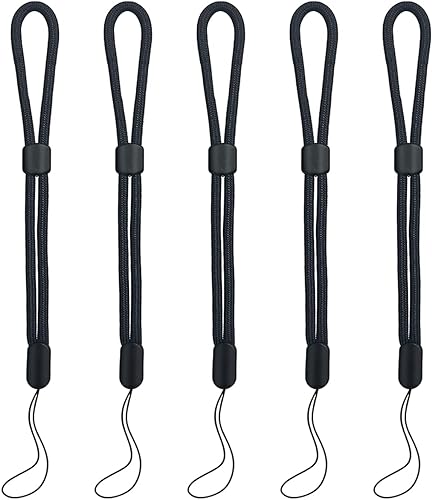 5 cordones de muñeca, correa de muñeca de 8.8 pulgadas, correas de nylon ajustables para teléfono celular, cámara, GoPro, PSP, unidades flash USB,