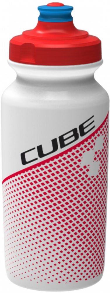 Cube Icon Teamline Bottle - Red/Blue/White, 0.5L / Bicycle Cycling Cycle Biking Bike Riding Ride Mountain MTB Water Liquid Storage Store Vessel Bidon Flask Canteen Sport Exercise Drinking Drink Gym