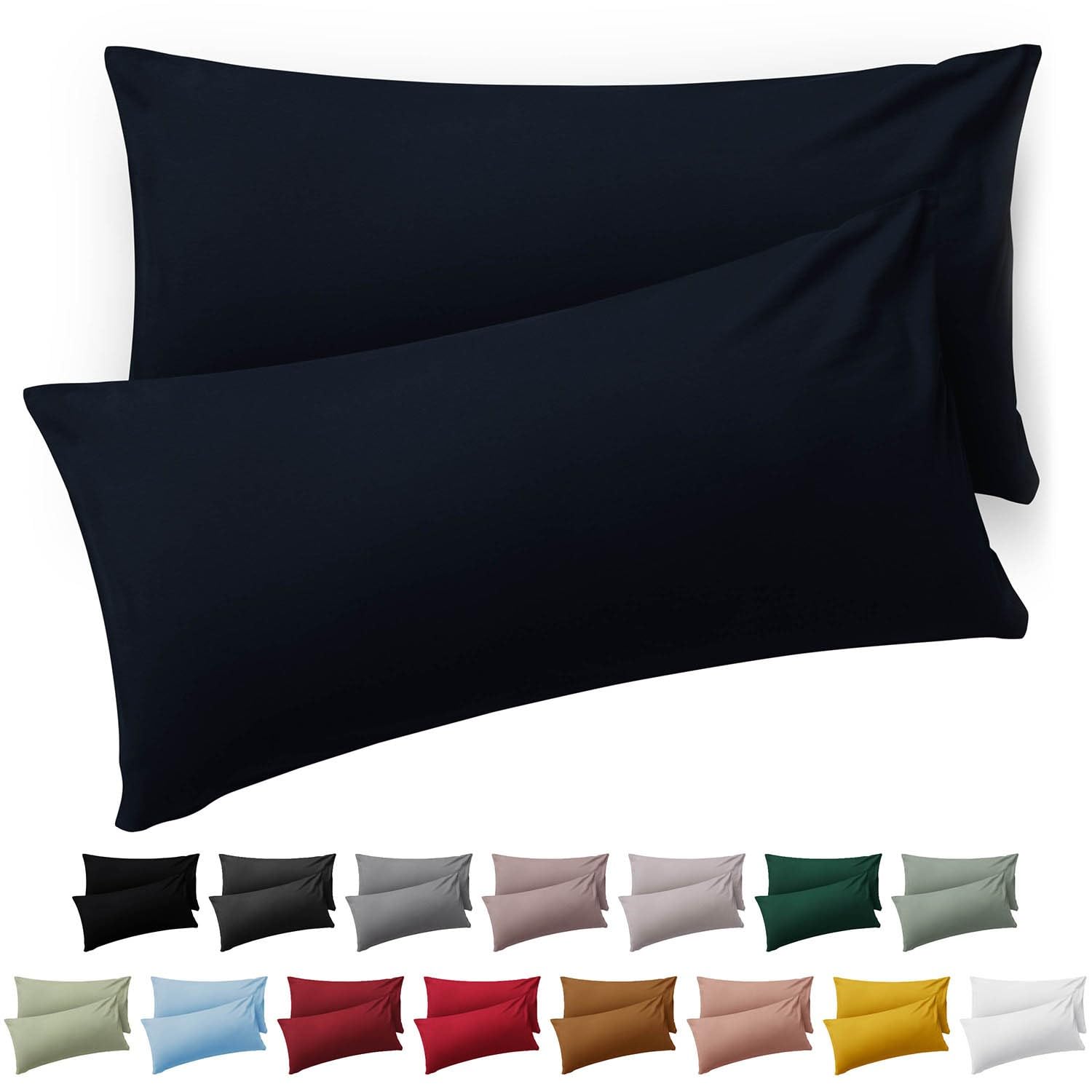 Blumtal Federe Cuscini Divano 50x80 cm - Set di Copricuscini per Divani in Microfibra a 2 Pezzi con Chiusura a Busta, certificati Oeko-Tex, extra morbidi e lavabili - Blu Oceano
