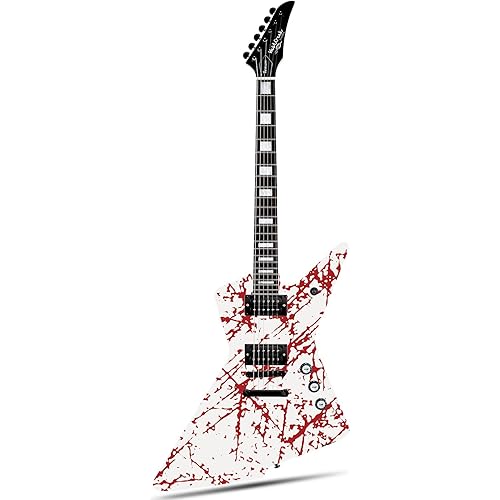 WestCreek Revenge Solid Body Electric Guitar, Heavy Metal Guitar, Right Handed, Heavy Metal Pickups, Rounded End Jumbo Frets, Bone nut, Rosewood Fretboard, Mahogany Body (Scratch)