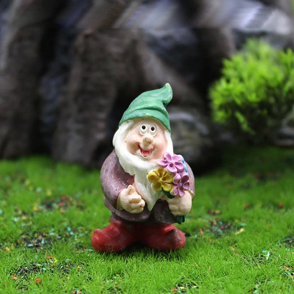 Statues Nains De Jardin Miniatures - Lot De 7 Pièces (5 Cm) - Résine - Décoration Féerique Extérieur/Intérieur