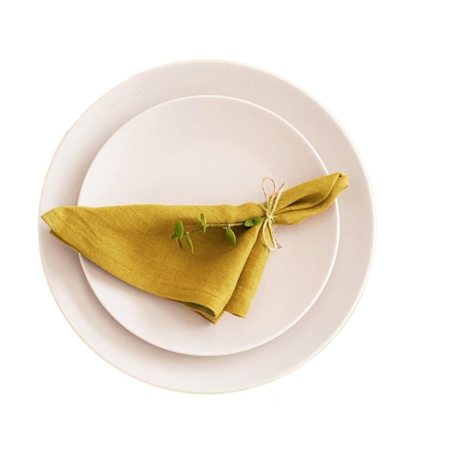 serviettes napkins Set of 6 40x40cm Table Cloth Napkins Polyester Thicken Placemat Reusable for Kitchen Dining Wedding Decoration for dining wedding party everyday home(Yellow)