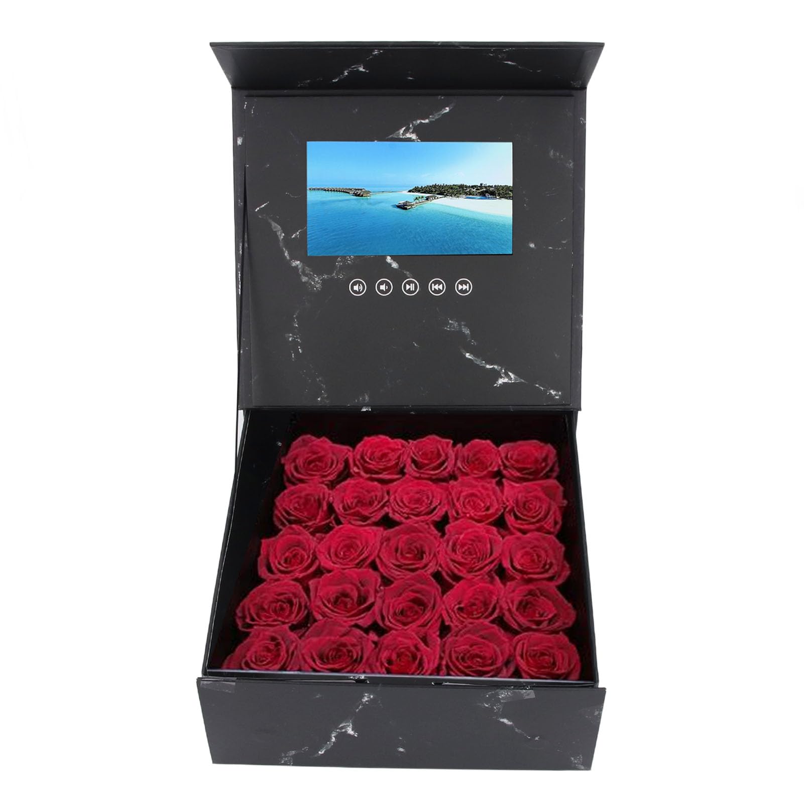 7 Inch LCD Display Video Greeting Card Present Box with Digital Brochure Card Box, for Wedding Invitation Electronic Video Gift Box Xmas Anniversary Birthday DIY Video Pictures