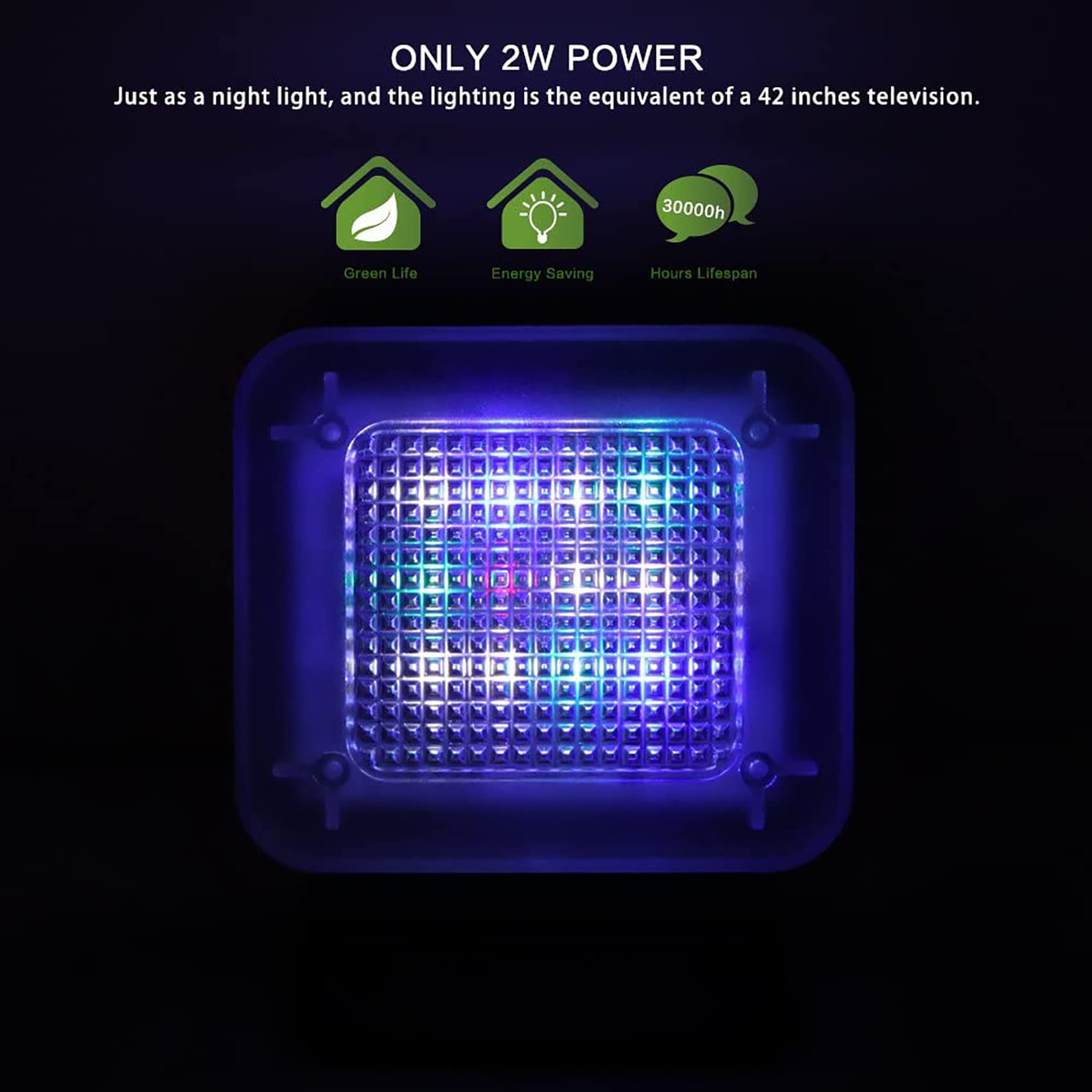 Simulateur TV LED avec protection contre le cambriolage – Faux éclairage TV 2 W avec minuterie et capteur de lumière, alimenté par USB – Améliore la sécurité de la maison avec 4 modes – Alimentation