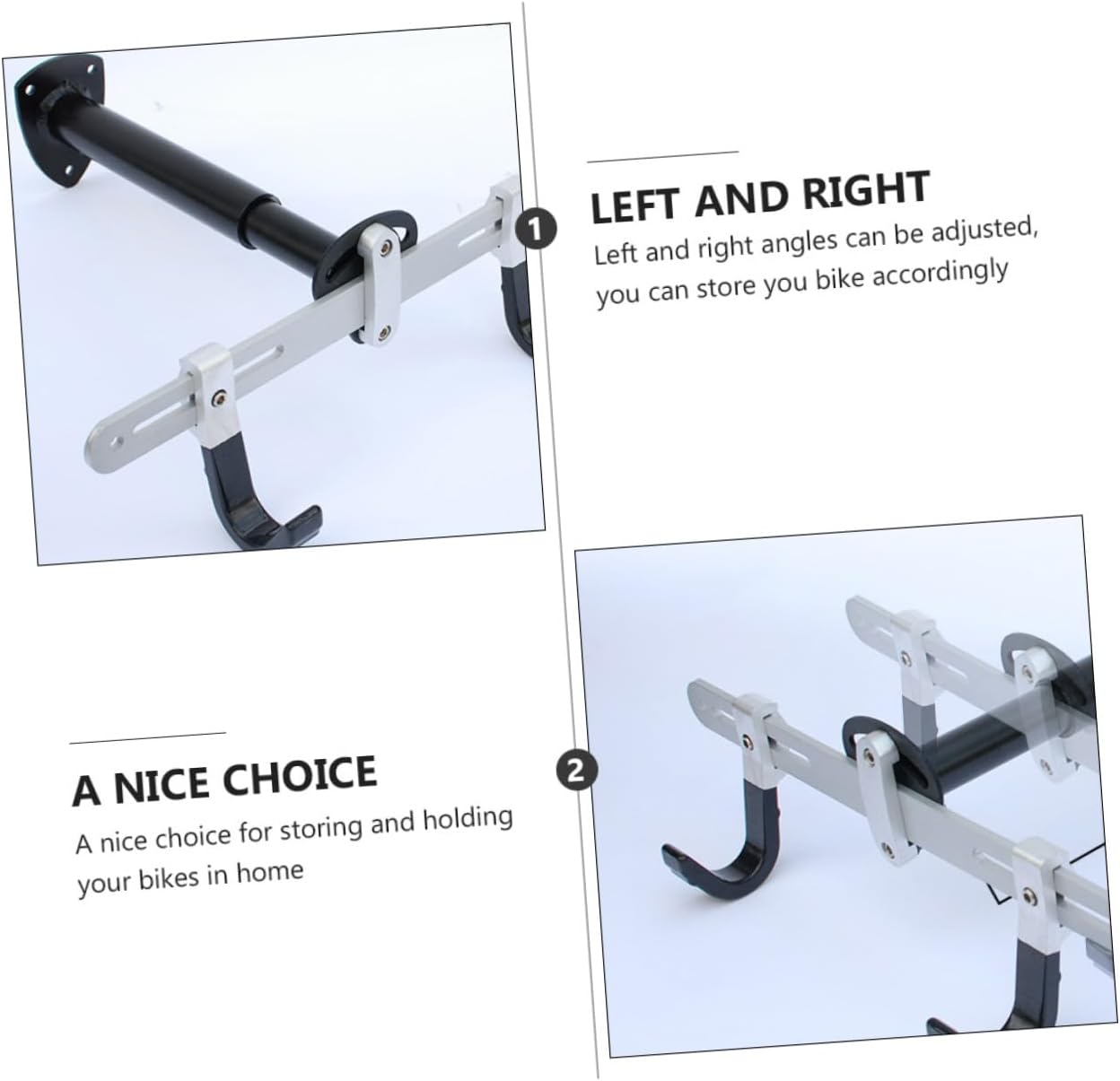 1pc Adjustable Bike Mount Rack Space-Saving Storage for Mountain Road and Folding Bikes Wall-Mounted Design for Home Garage and Apartment