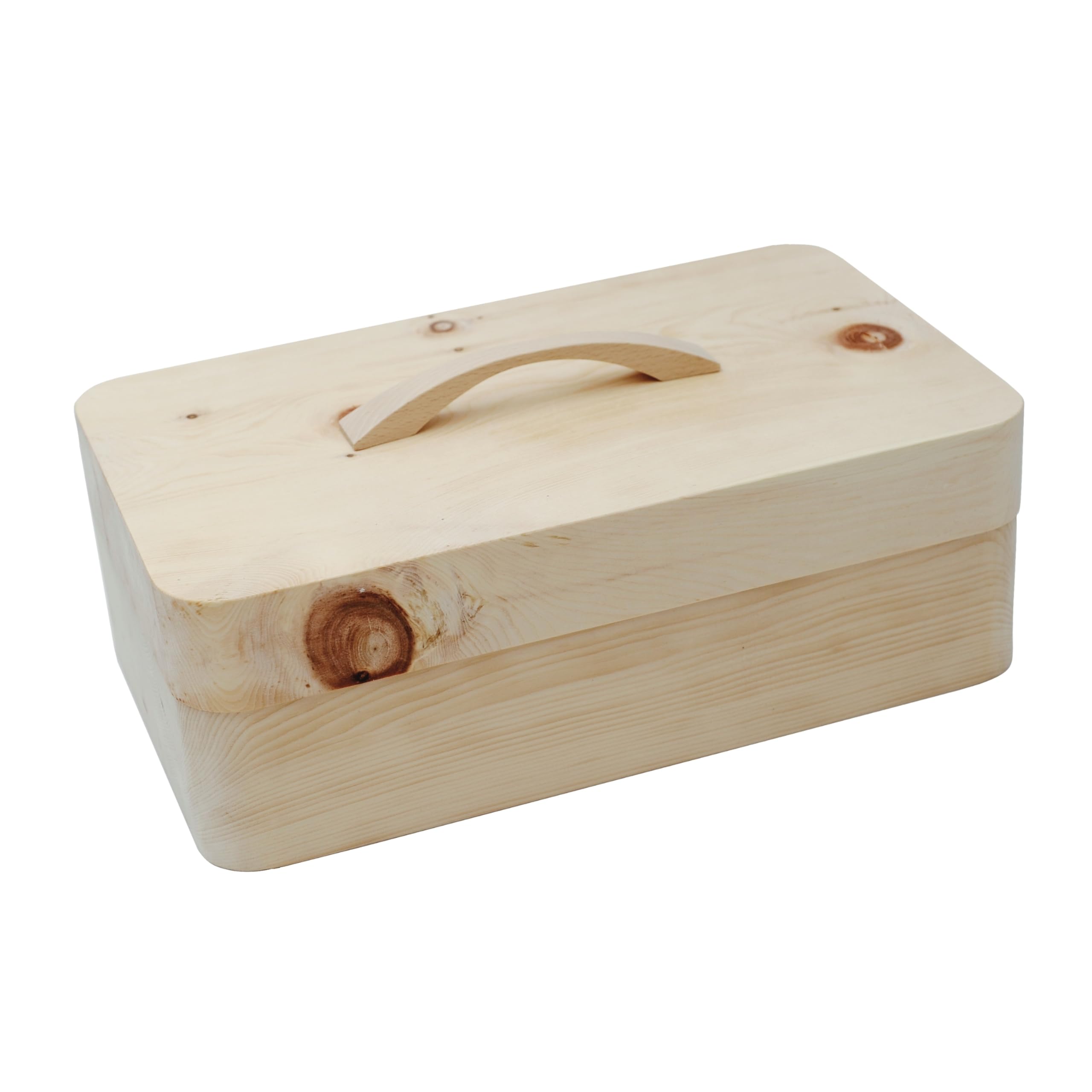 JOWE Zirbenbrotdose | Brotbehälter aus Zirbe | Brotaufbewahrungsbox aus Holz | Brotkasten aus Zirbe
