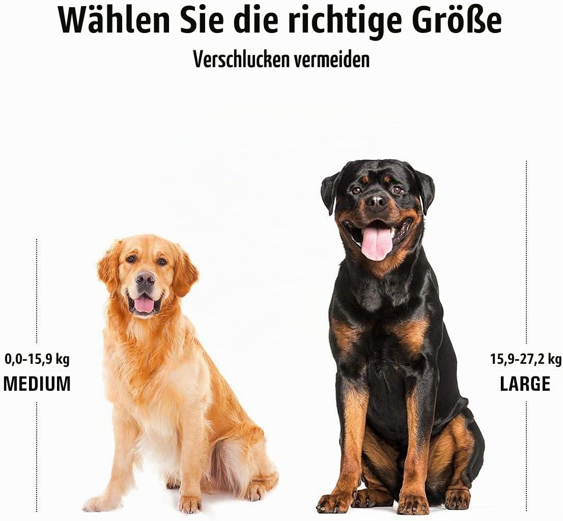 mumba Kauknochen für Hunde, langlebiges Knochenspielzeug für Aggressive Kauer, mit Rindfleischgeschmack, interaktives Spielzeug für kleine/mittlere/große Hunde (L)
