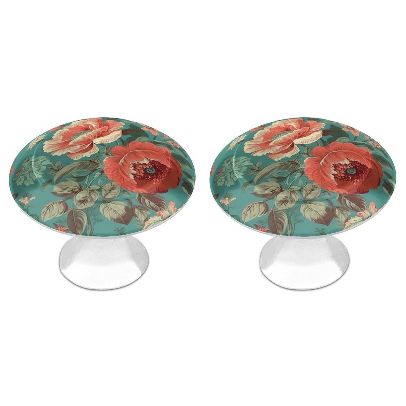 NTVOWPZO Cabinet Handles Round Drawer Pulls Pastoral Scenery Pattern Dresser Knobs for Cabinets and Drawers Handle for Bathroom Cupboard Drawers Cabinet Pulls for Kitchen Door