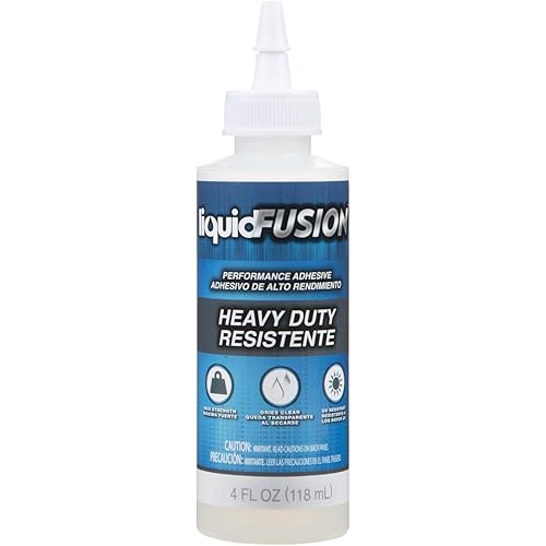 Aleene's Liquid Fusion Heavy-Duty Glue 4 fl oz, Maximum Strength, NonToxic & Dries Clear, Ideal for Rhinestone Crafts, Diamond Art, Glitter